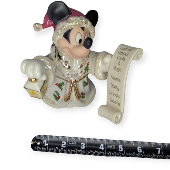 Lenox/Disney Victorian Santa Mickey Mouse Porcelain Figure Original Box 6" Tall - Picture 11 of 16